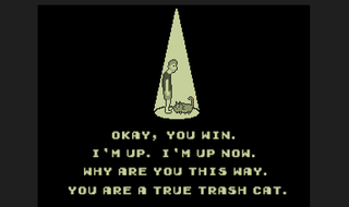 Illustration for article titled Garbage cat game uncomfortably close to reality